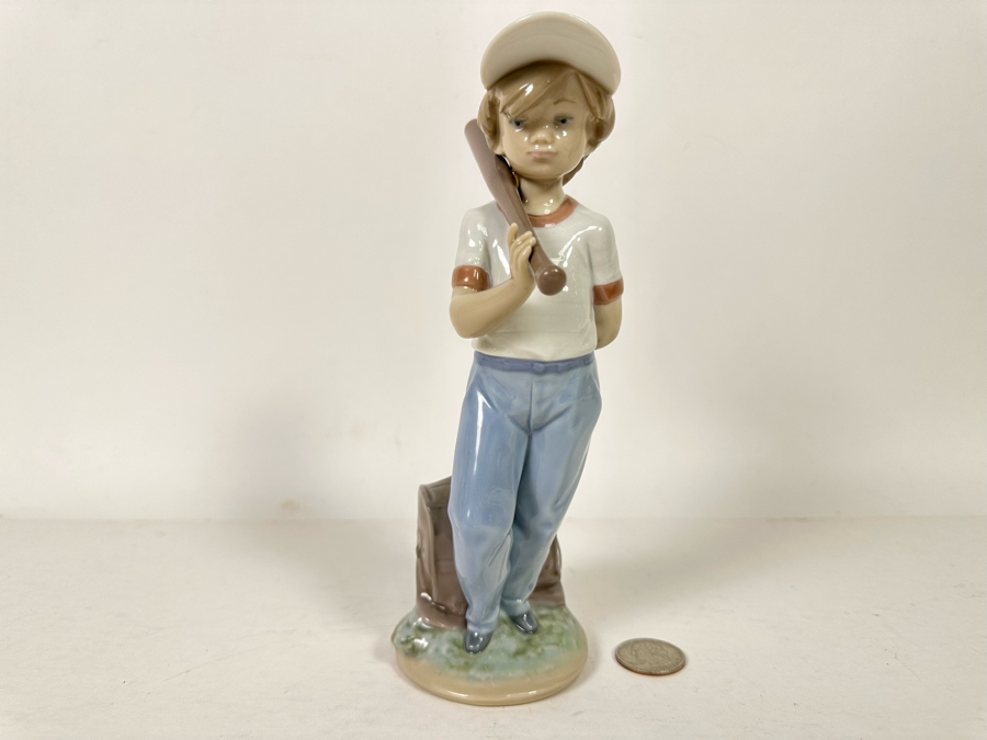 Vintage 1990 Lladro Figurine 'Can I Play' Baseball From The Collectors Society #7610 By Antonio Ramos 8.5H [Photo 3]