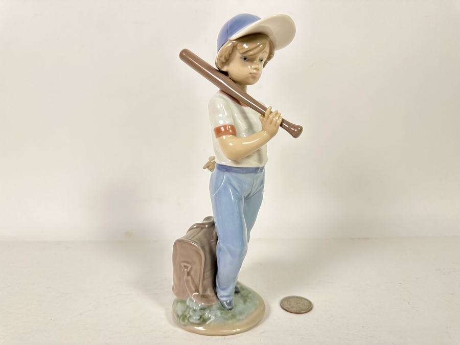 Vintage 1990 Lladro Figurine 'Can I Play' Baseball From The Collectors Society #7610 By Antonio Ramos 8.5H [Photo 2]