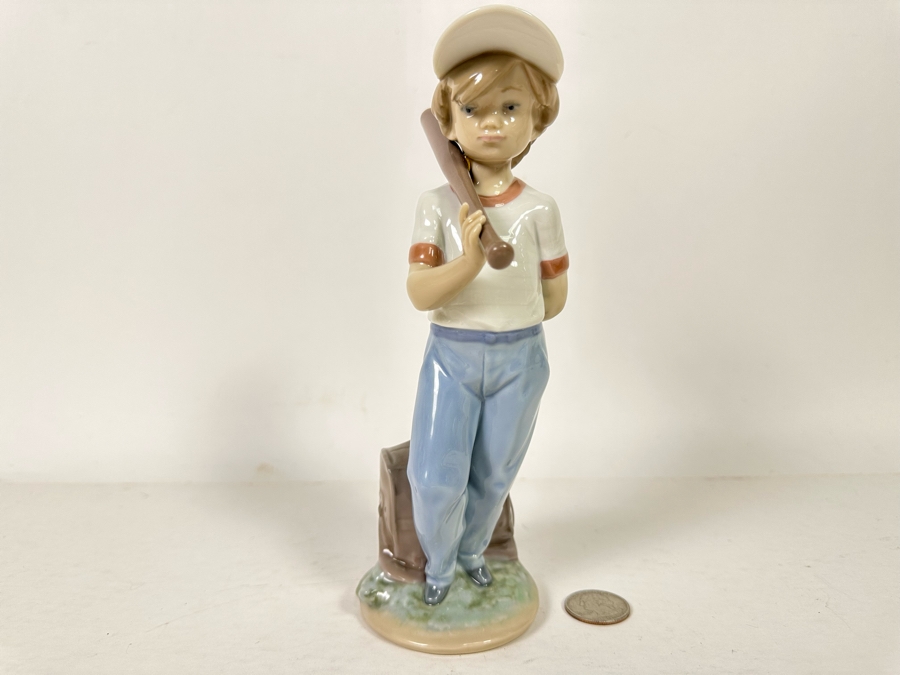 Vintage 1990 Lladro Figurine 'Can I Play' Baseball From The Collectors Society #7610 By Antonio Ramos 8.5H [Photo 4]