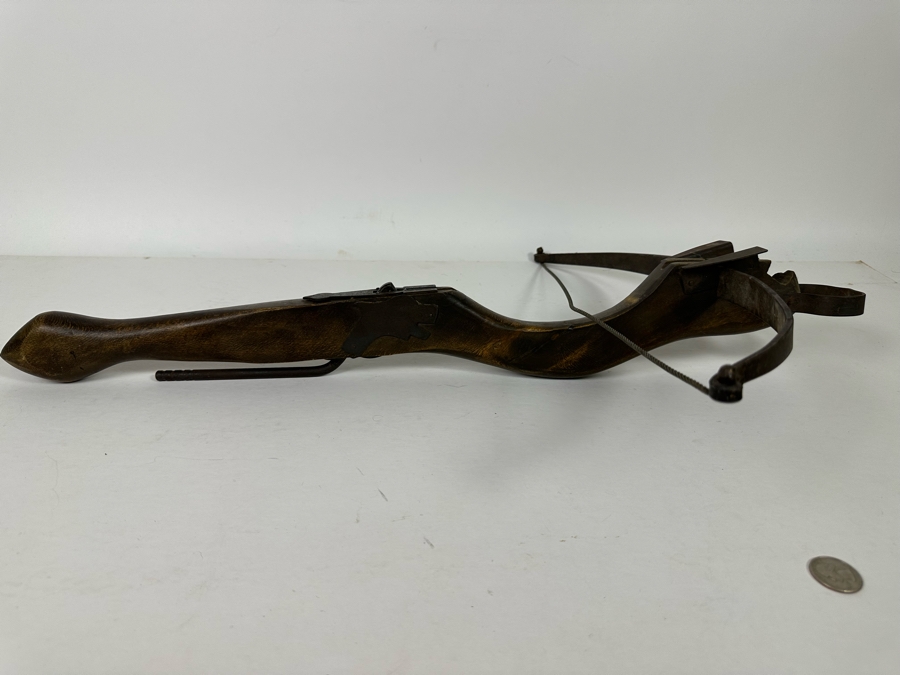 Vintage Wooden And Metal Handheld Crossbow 19W X 25L [Photo 14]