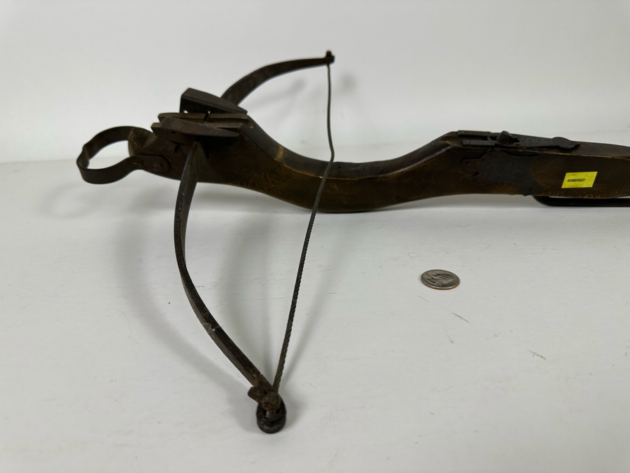 Vintage Wooden And Metal Handheld Crossbow 19W X 25L [Photo 4]