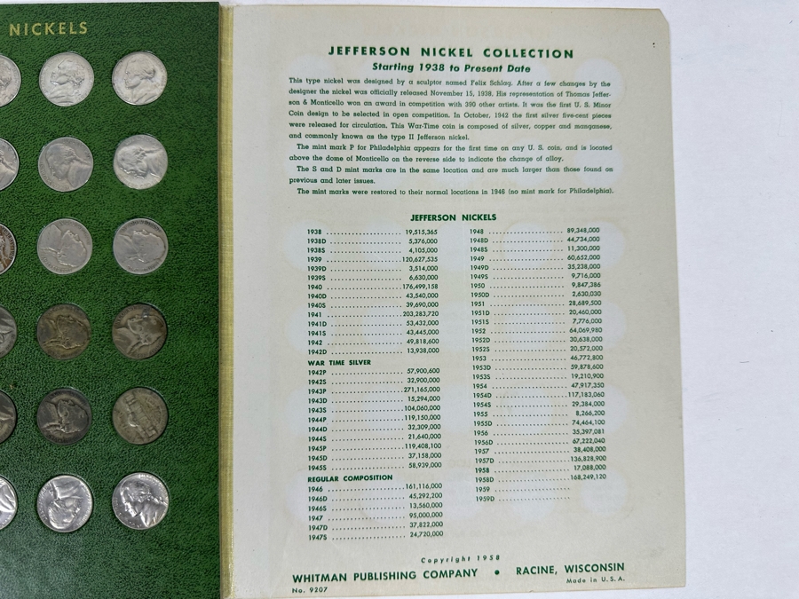 Vintage Nickels Coin Collection Featuring Buffalo Nickels, 1910 Liberty Head Nickel And Jefferson Nickels - See Photos [Photo 28]