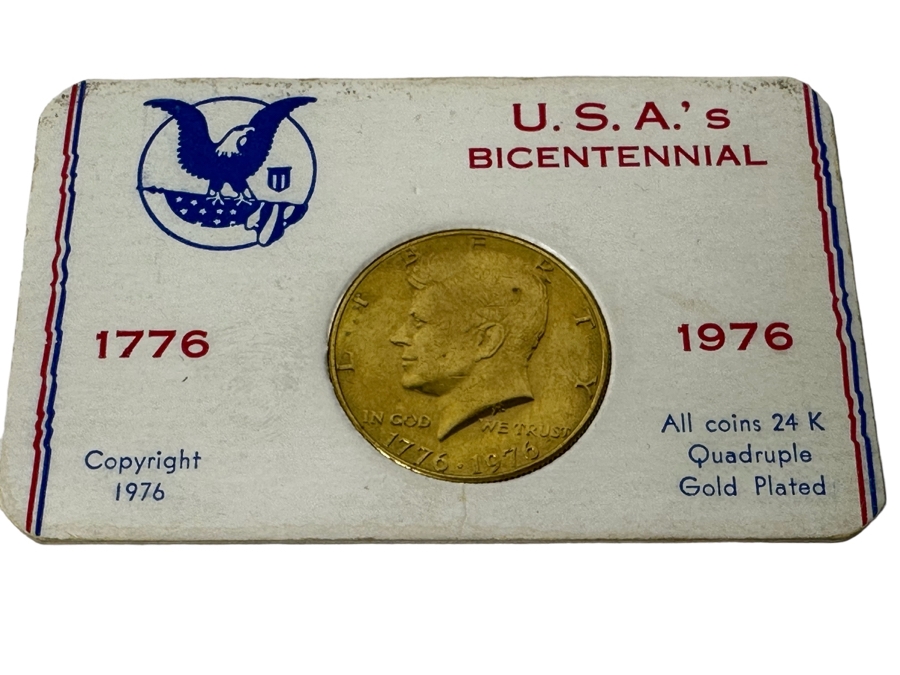 Bicentennial 24K Gold Quadruple Plated Kennedy Half Dollar