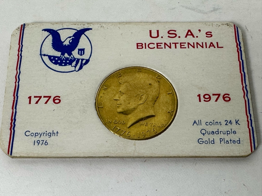 Bicentennial 24K Gold Quadruple Plated Kennedy Half Dollar [Photo 3]