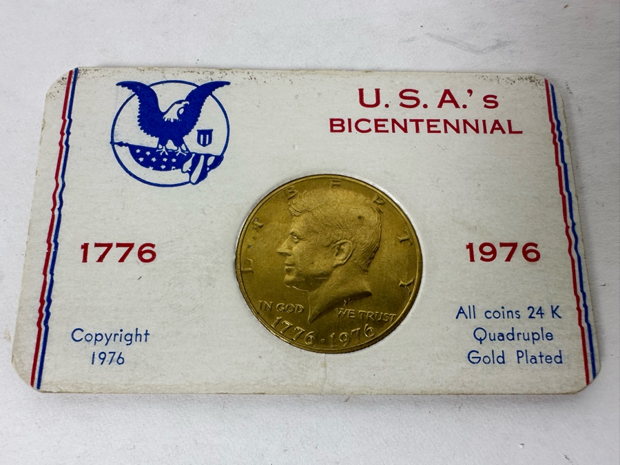 Bicentennial 24K Gold Quadruple Plated Kennedy Half Dollar [Photo 2]
