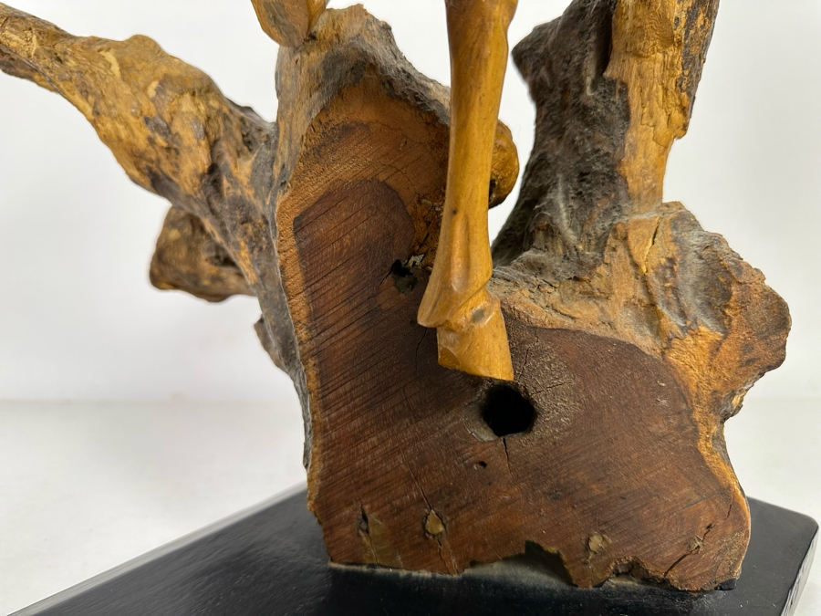 Large Hand Carved Wooden Horse Sculpture From The Philippines 18W X 8D X 20H [Photo 13]