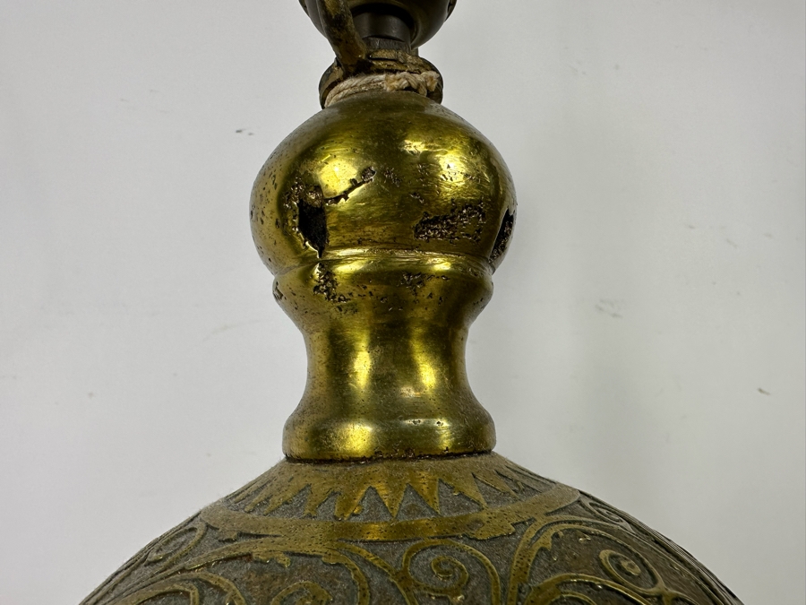 Stunning Vintage Pair Of Large Ethnic Philippine Gador Islamic Urns Mindanao Maranao People Converted To Table Lamps - See Photos For Shades [Photo 13]