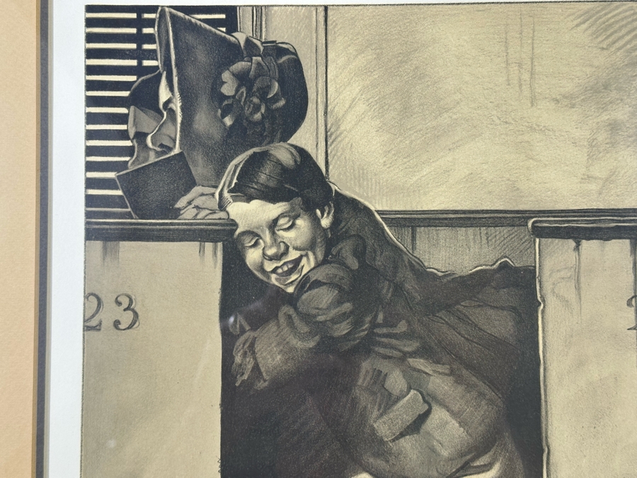 Norman Rockwell (1894-1978) Hand Signed Limited Edition Lithograph From The Tom Sawyer Suite Church (Sepia) Numbered 73 Of 200 1976 15W X 20H Framed 22W X 27.5H  [Photo 9]