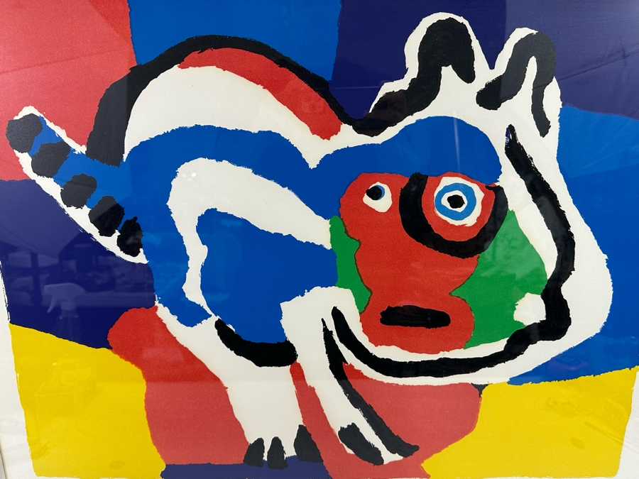 Karel Appel (1921-2006, Dutch) Hand Signed Limited Edition Lithograph 1975 Numbered 2 Of 100 28.5 X 23 Framed 35 X 30 [Photo 13]