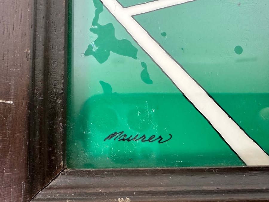 Vintage 1975 Pop Art 'Great Shot By George' Artwork By Artist Maurer / Dollart Co With One Dollar Bill Framed 9.5 X 11.5 [Photo 6]