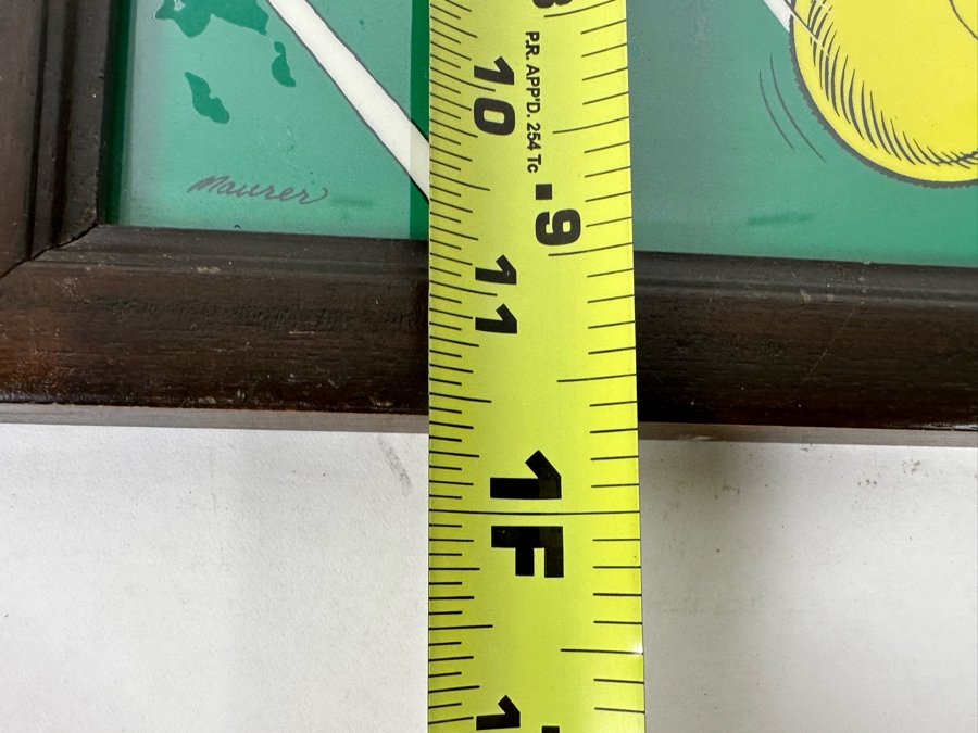 Vintage 1975 Pop Art 'Great Shot By George' Artwork By Artist Maurer / Dollart Co With One Dollar Bill Framed 9.5 X 11.5 [Photo 9]