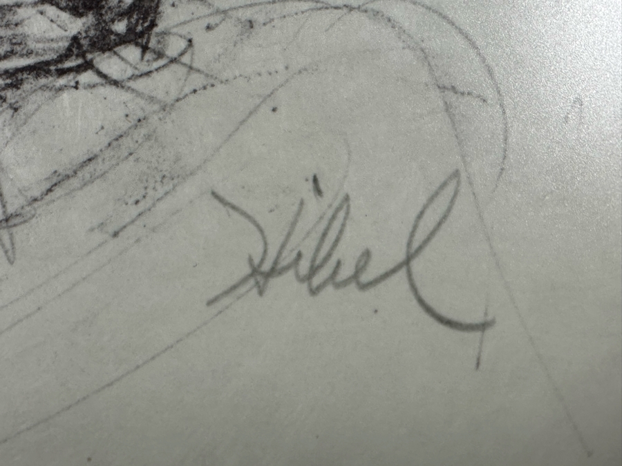 Edna Hibel (1917-2014) Hand Signed Limited Edition Lithgraph 'Jerusalem Rabbi' Numbered 34 Of 74 15.5 X 20.5 Framed 24 X 30.5 [Photo 10]