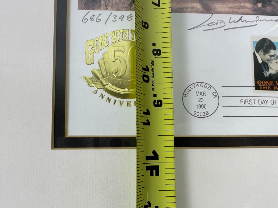 Signed Limited Edition First Day Cover Of The Movie Gone With The Wind 50th Year Anniversary 1990 Framed 12 X 17 [Photo 13]