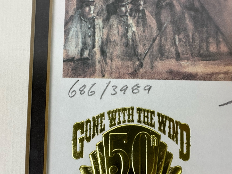 Signed Limited Edition First Day Cover Of The Movie Gone With The Wind 50th Year Anniversary 1990 Framed 12 X 17 [Photo 7]