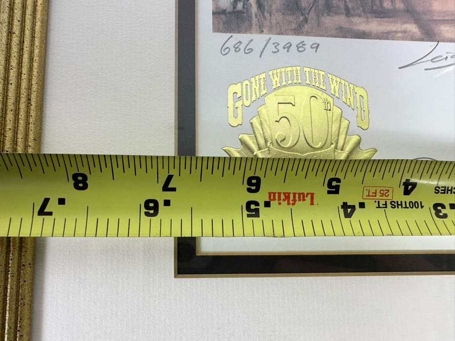 Signed Limited Edition First Day Cover Of The Movie Gone With The Wind 50th Year Anniversary 1990 Framed 12 X 17 [Photo 12]