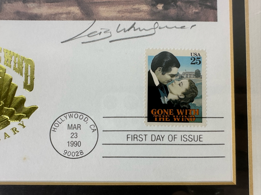 Signed Limited Edition First Day Cover Of The Movie Gone With The Wind 50th Year Anniversary 1990 Framed 12 X 17 [Photo 5]