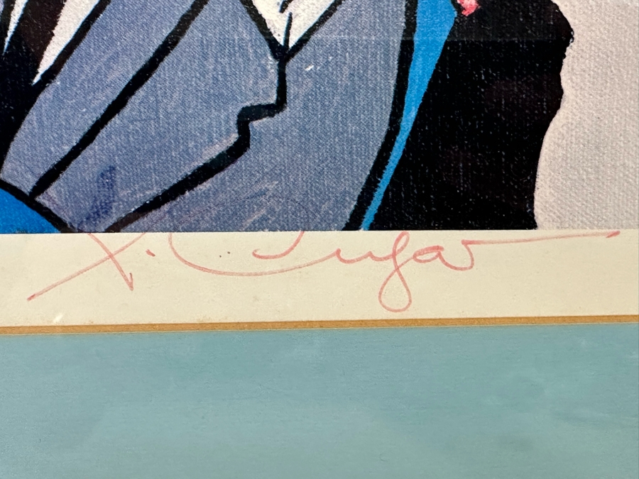 Xavier Cugat (1900-1990, Spain) Hand Signed Artist Proof A/P Print Dinner At Melvyn's Restaurant In Palm Springs Featuring Dozens Of Hollywood Celebrities 31 X 21 Framed 38 X 28.5 [Photo 10]