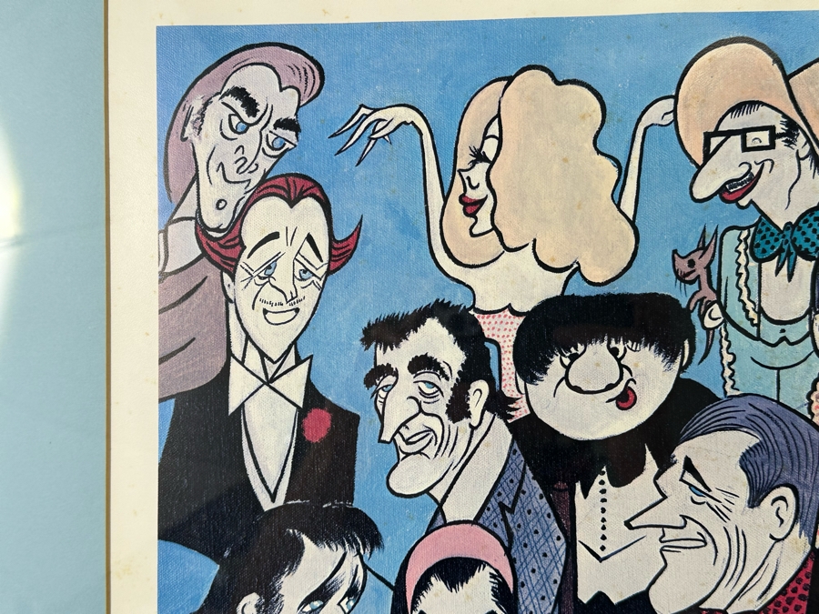 Xavier Cugat (1900-1990, Spain) Hand Signed Artist Proof A/P Print Dinner At Melvyn's Restaurant In Palm Springs Featuring Dozens Of Hollywood Celebrities 31 X 21 Framed 38 X 28.5 [Photo 15]