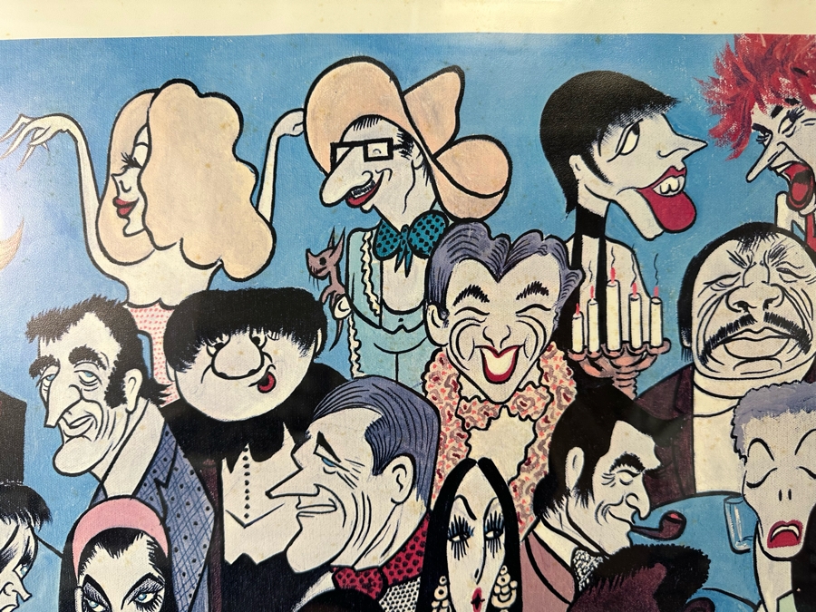 Xavier Cugat (1900-1990, Spain) Hand Signed Artist Proof A/P Print Dinner At Melvyn's Restaurant In Palm Springs Featuring Dozens Of Hollywood Celebrities 31 X 21 Framed 38 X 28.5 [Photo 14]