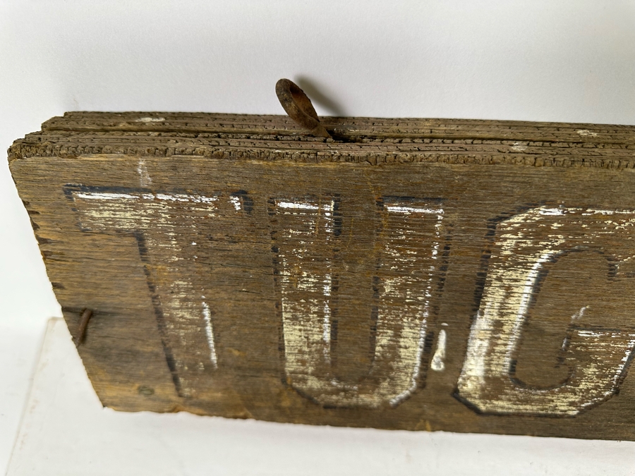 Old Original Tug Newport Double-Side Wooden Sign From Newport Beach Harbor 36W X 2D X 6H [Photo 5]