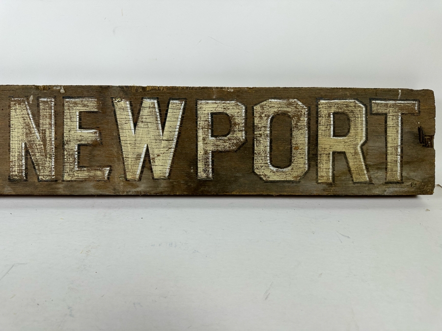 Old Original Tug Newport Double-Side Wooden Sign From Newport Beach Harbor 36W X 2D X 6H [Photo 7]