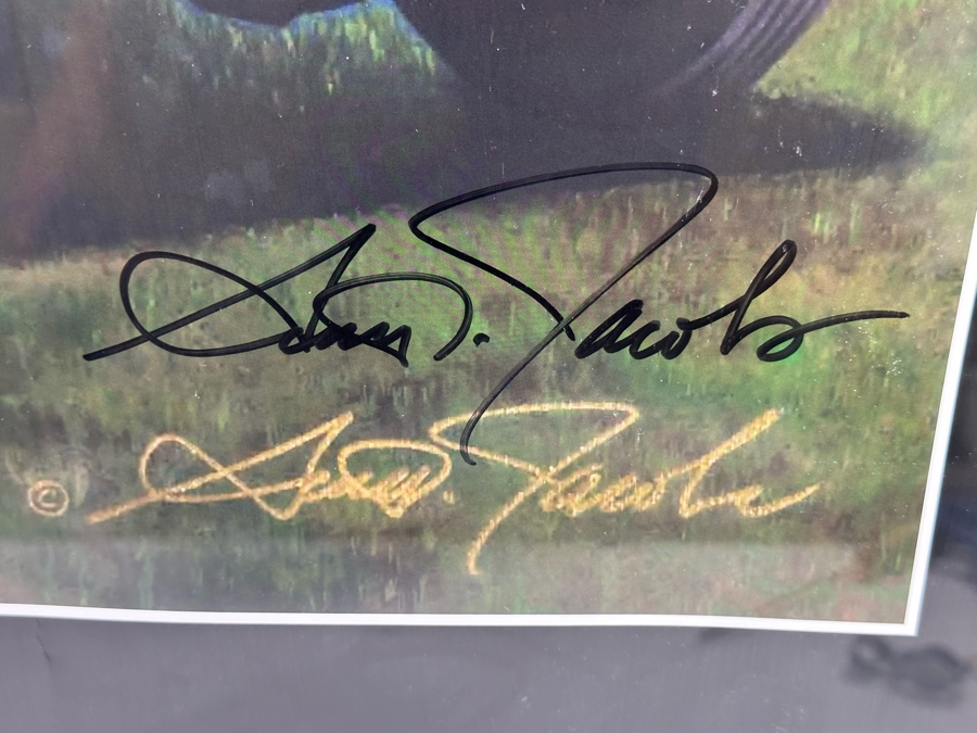 Hand Signed Scott Jacobs Poster Titled 'Elegance Rolls In' Featuring Rolls Royce Car With View Of La Jolla From The Eleventh Annual La Jolla Concours D'Elegance April 12, 2015 22.5 X 36 Framed 27 X 39.5 [Photo 6]