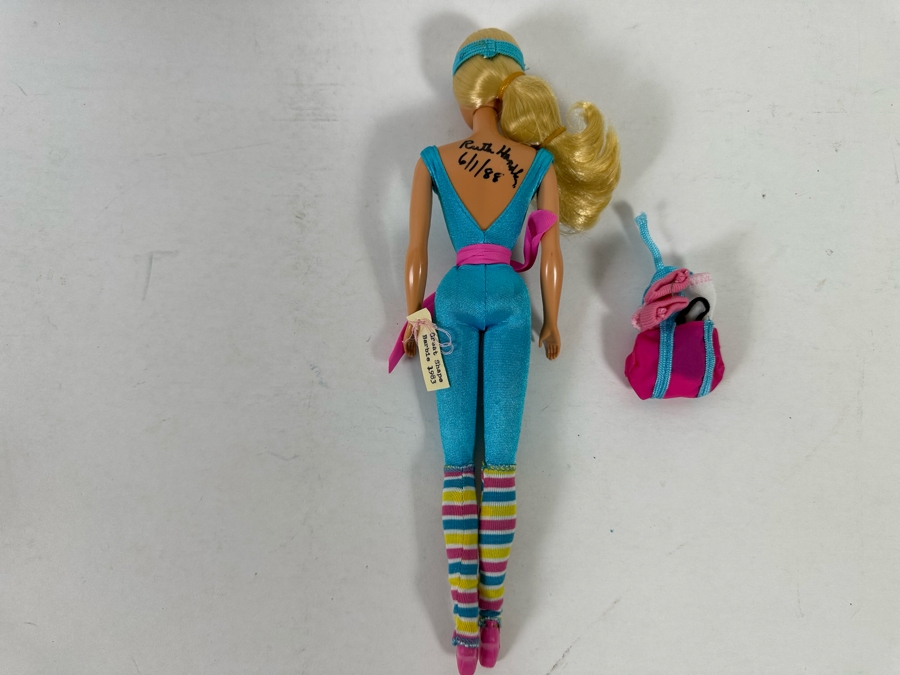Hand Signed By Ruth Handler (Inventor Of Barbie / Co-Founder Of Mattel) Great Shape Mattel Barbie Doll 1983 Signed By Ruth Handler On Back [Photo 10]