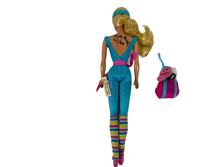 Hand Signed By Ruth Handler (Inventor Of Barbie / Co-Founder Of Mattel) Great Shape Mattel Barbie Doll 1983 Signed By Ruth Handler On Back [Photo 3]