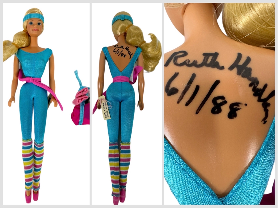 Hand Signed By Ruth Handler (Inventor Of Barbie / Co-Founder Of Mattel) Great Shape Mattel Barbie Doll 1983 Signed By Ruth Handler On Back [Photo 1]