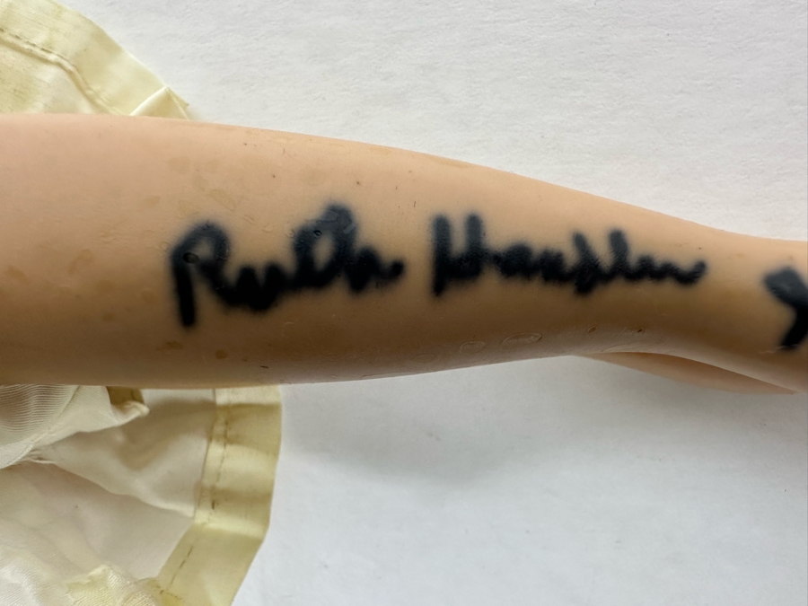 Hand Signed By Ruth Handler (Inventor Of Barbie / Co-Founder Of Mattel) Vintage Mattel Barbie Doll Signed By Ruth Handler Along Leg [Photo 17]