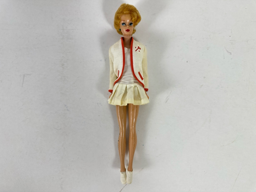 Hand Signed By Ruth Handler (Inventor Of Barbie / Co-Founder Of Mattel) Vintage Mattel Barbie Doll Signed By Ruth Handler Along Leg [Photo 6]