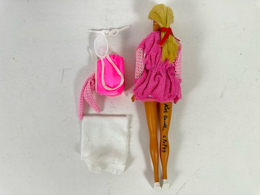 Hand Signed By Ruth Handler (Inventor Of Barbie / Co-Founder Of Mattel) Vintage Mattel Barbie Doll Signed By Ruth Handler Along Leg [Photo 14]