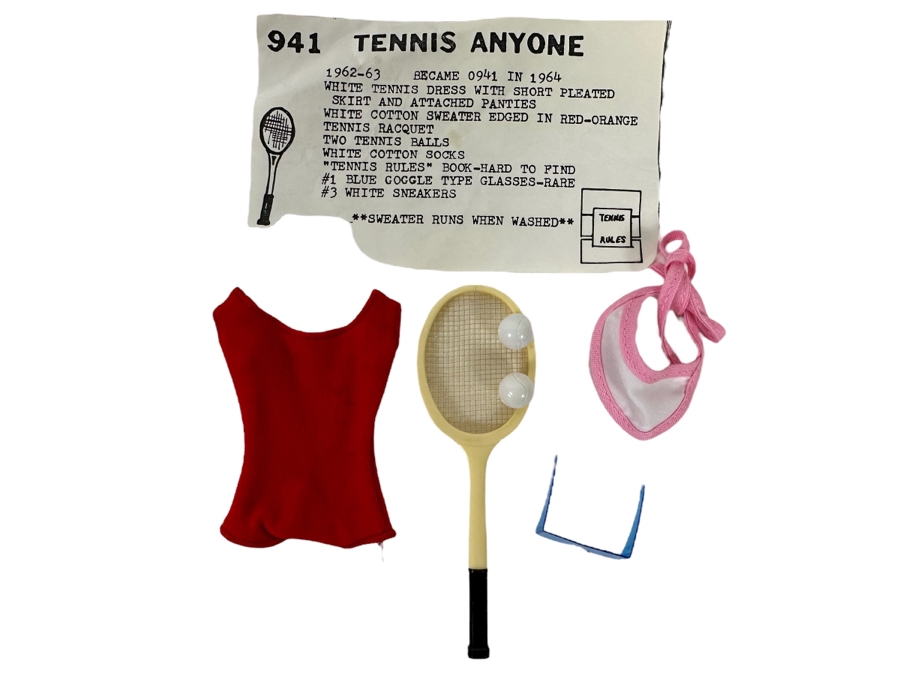 Vintage 1962-1963 Mattel Barbie Doll Accessories Tennis Anyone [Photo 1]