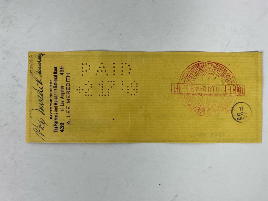 Hand Signed Clark Gable Check 8.5 X 3.25 Dated February 14, 1949 Purchased In 1981 From Autograph Dealer Conway Barker In Dallas, TX [Photo 10]