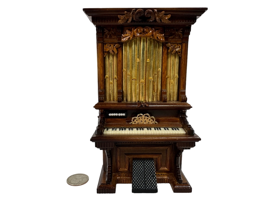 Stunning Handmade Rosewood George Becker Dollhouse Organ 1:12 2.75W X 2.25D X 7H [Photo 1]