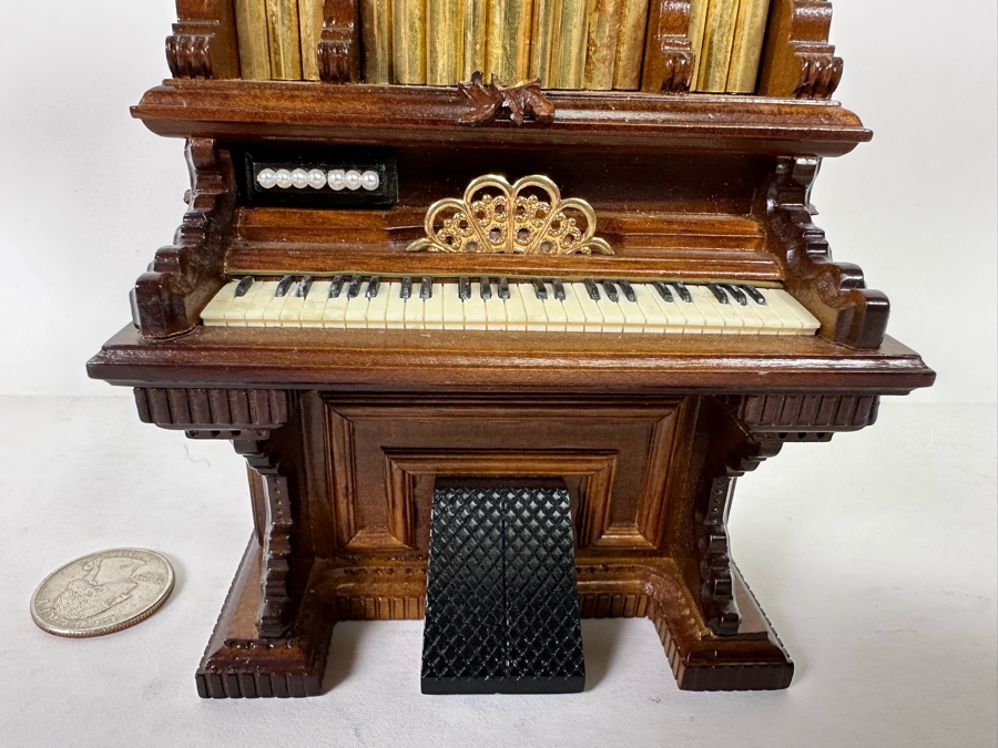 Stunning Handmade Rosewood George Becker Dollhouse Organ 1:12 2.75W X 2.25D X 7H [Photo 4]