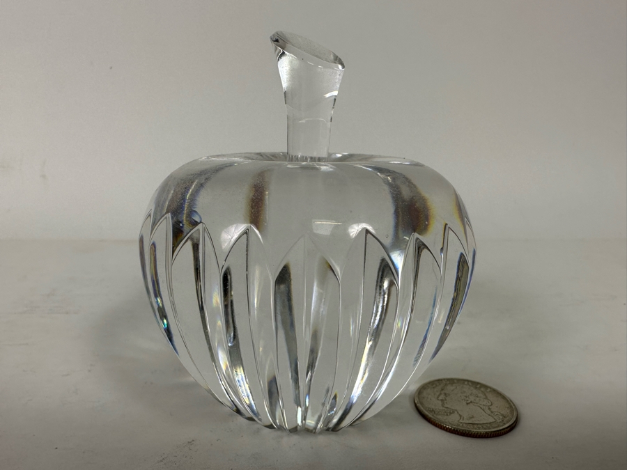 Vintage Waterford Crystal Apple Paperweight 3.5H [Photo 2]