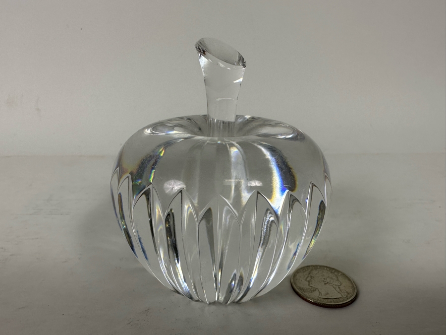 Vintage Waterford Crystal Apple Paperweight 3.5H [Photo 3]