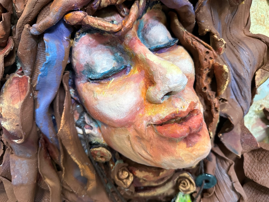 Original Mixed-Media Masterpiece From Bonnie Lee Roth 3D Sculpture Mounted On Painted Board 36W X 48H X 9D [Photo 6]