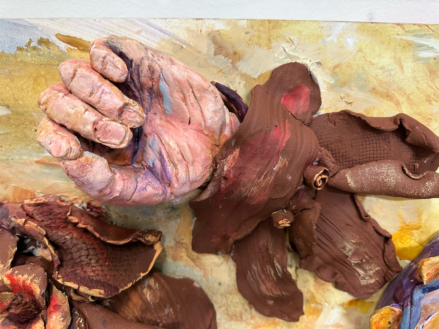 Original Mixed-Media Masterpiece From Bonnie Lee Roth 3D Sculpture Mounted On Painted Board 36W X 48H X 9D [Photo 7]