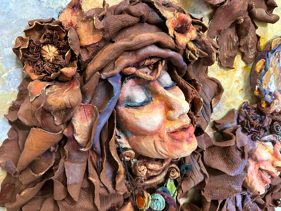 Original Mixed-Media Masterpiece From Bonnie Lee Roth 3D Sculpture Mounted On Painted Board 36W X 48H X 9D [Photo 5]