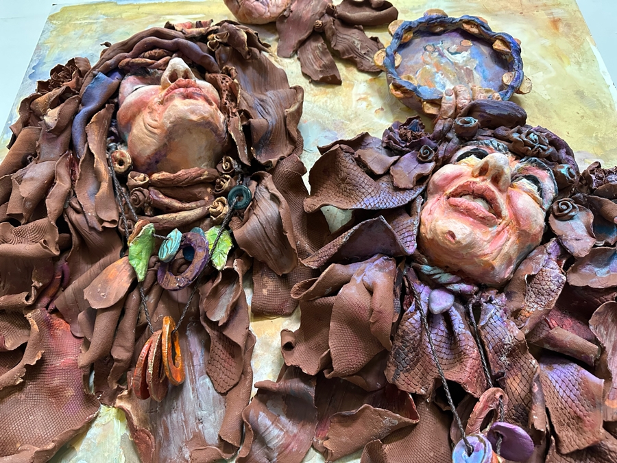 Original Mixed-Media Masterpiece From Bonnie Lee Roth 3D Sculpture Mounted On Painted Board 36W X 48H X 9D [Photo 17]