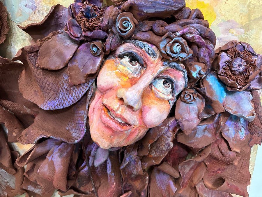 Original Mixed-Media Masterpiece From Bonnie Lee Roth 3D Sculpture Mounted On Painted Board 36W X 48H X 9D [Photo 9]