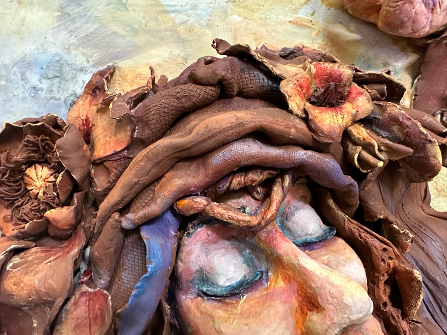 Original Mixed-Media Masterpiece From Bonnie Lee Roth 3D Sculpture Mounted On Painted Board 36W X 48H X 9D [Photo 26]