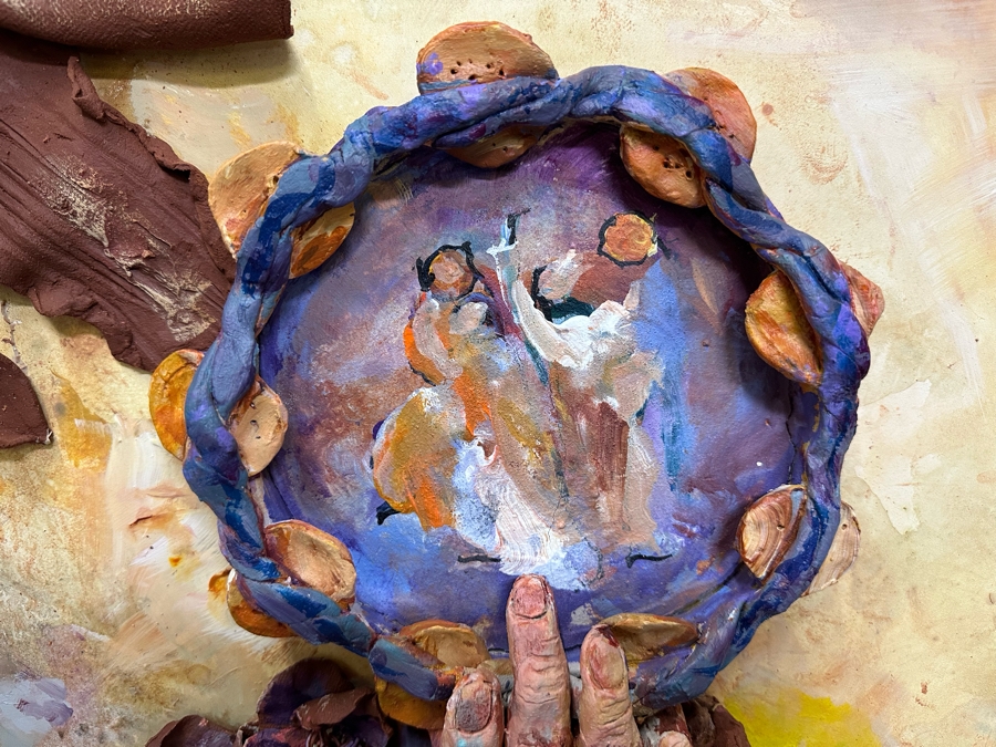 Original Mixed-Media Masterpiece From Bonnie Lee Roth 3D Sculpture Mounted On Painted Board 36W X 48H X 9D [Photo 11]