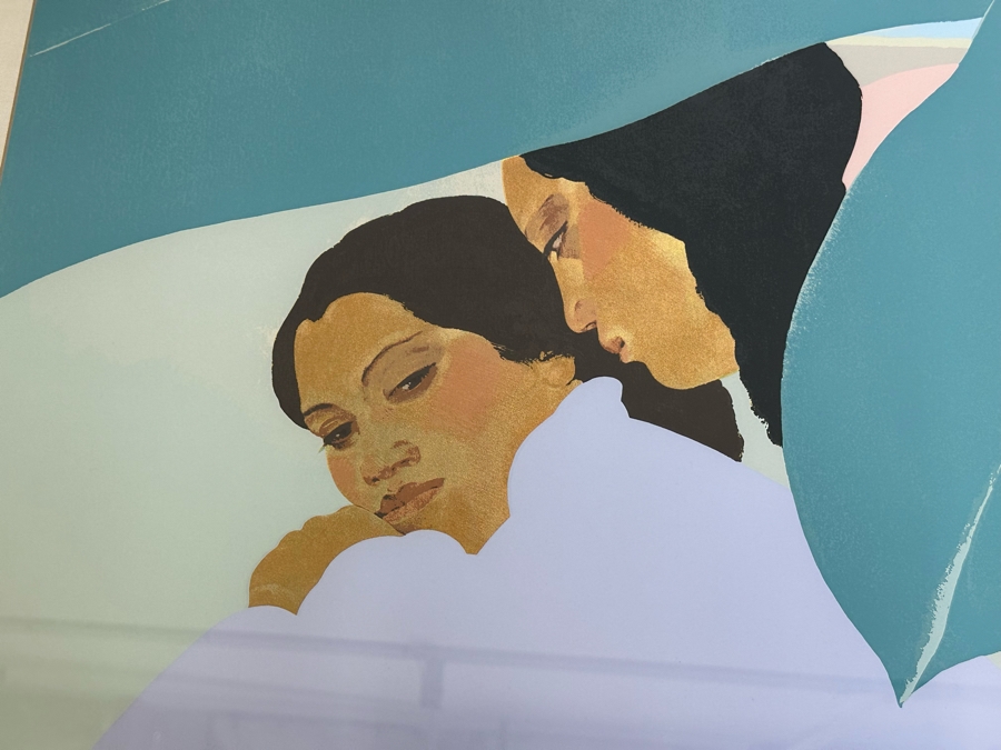 Pegge Hopper Large Hand Signed Hawaiian Artist Proof A/P Print Featuring Mother Comforting Child 44W X 29H Framed 52W X 39H [Photo 9]