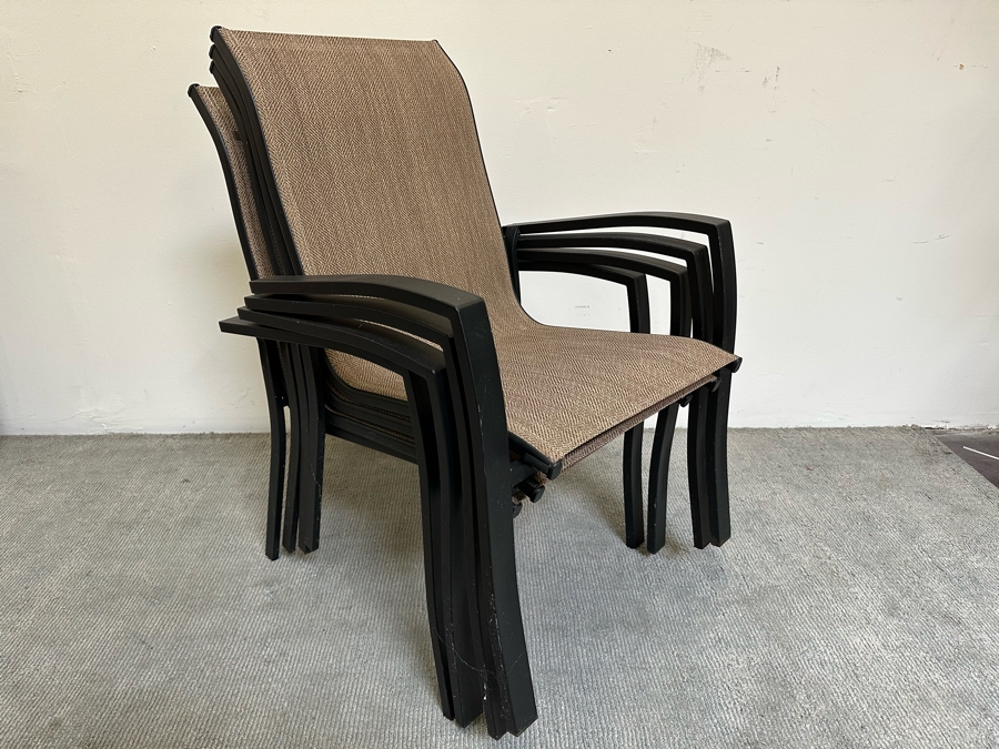 Set Of Four Stacking Outdoor Chairs [Photo 4]