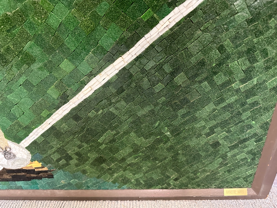 Original Mosaic Handmade By Annette Appel - A Caricature Of Tennis Player Norm Appel Made Over A 10 Year Period Using Jewelry Cut Venetian Tiles And Crushed Marble Over Tempered Masonite 7' 8'W X 43.5'H Estimated Value In 2006 Was $50,000 [Photo 21]