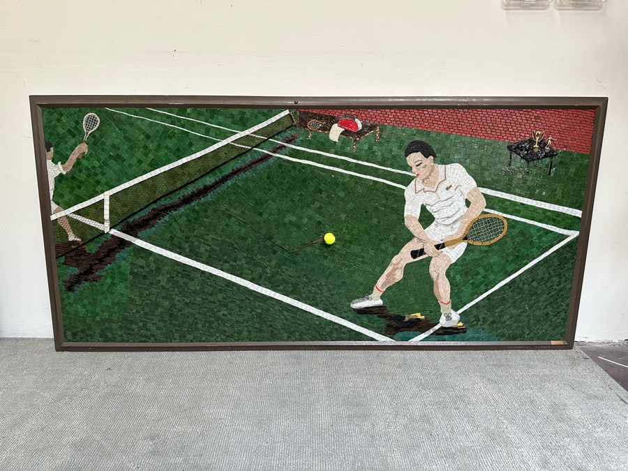 Original Mosaic Handmade By Annette Appel - A Caricature Of Tennis Player Norm Appel Made Over A 10 Year Period Using Jewelry Cut Venetian Tiles And Crushed Marble Over Tempered Masonite 7' 8'W X 43.5'H Estimated Value In 2006 Was $50,000 [Photo 5]