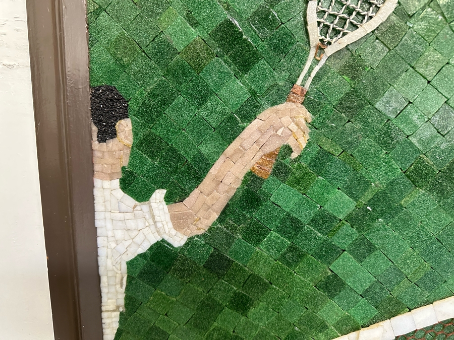 Original Mosaic Handmade By Annette Appel - A Caricature Of Tennis Player Norm Appel Made Over A 10 Year Period Using Jewelry Cut Venetian Tiles And Crushed Marble Over Tempered Masonite 7' 8'W X 43.5'H Estimated Value In 2006 Was $50,000 [Photo 11]